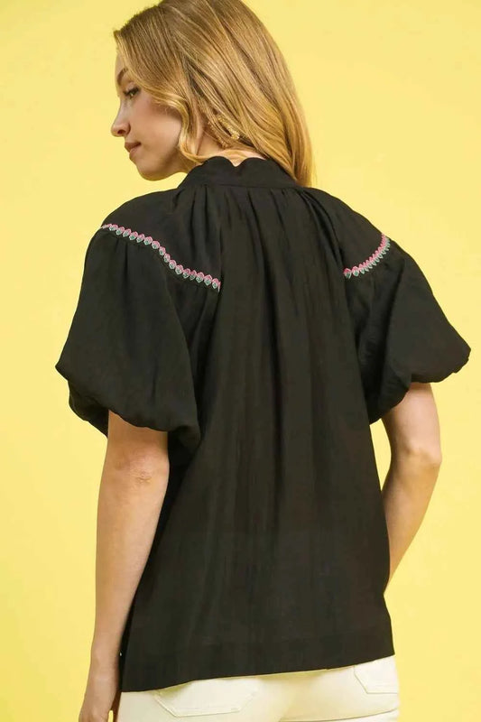Floral Embroidered Puff Sleeve Blouse 386f8537-d5ef-4233-a6c3-ce31fa0ff7e0-Max-Origin