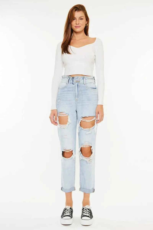 Kancan Open Pack Paperbag Mom Jeans 3874c165ac89456fa5659a56092b0489-Max-Origin