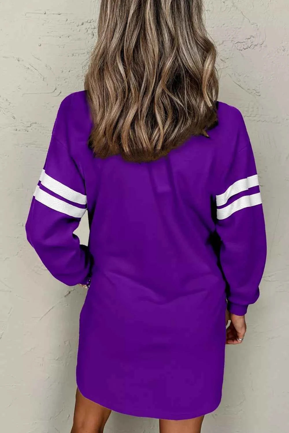 Stripe Long Sleeve Casual Sweatshirt Dress 387592a1-7462-453c-9050-0e906e31124a-Max-Origin