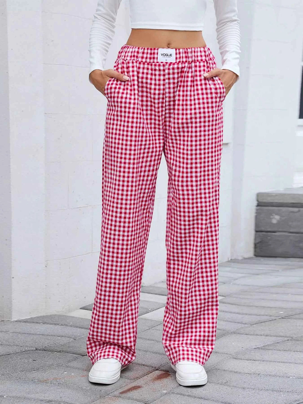 Plaid Wide Leg Casual Pants 3882d859f8304720903557629dc15e7f-Max-Origin