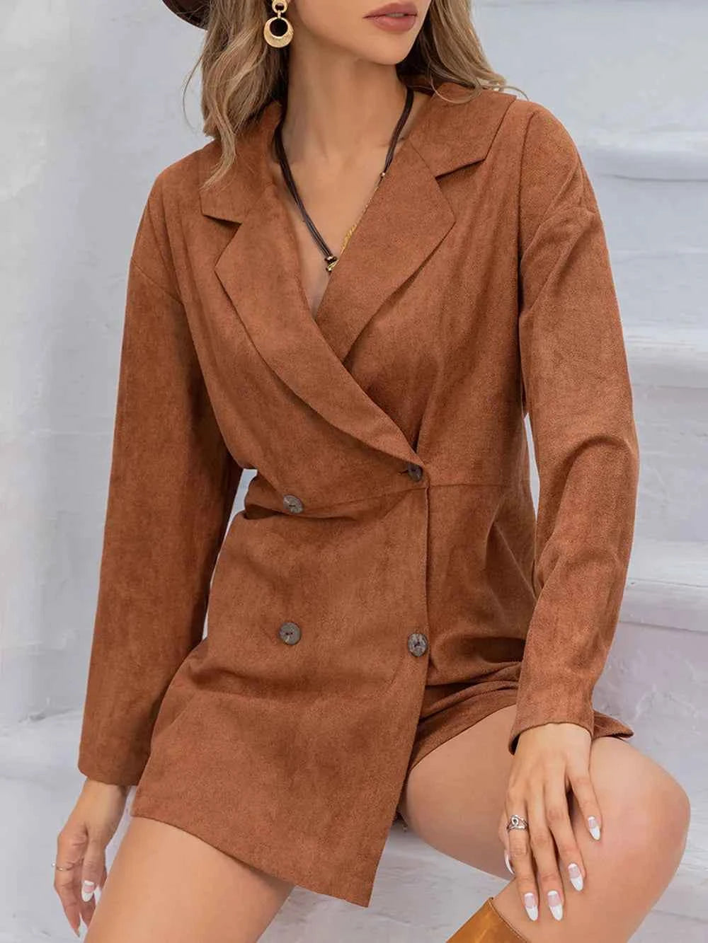 Lapel Collar Long Sleeve Romper 38bc13f7-a85b-4285-908b-18446b9fe4b9-Max