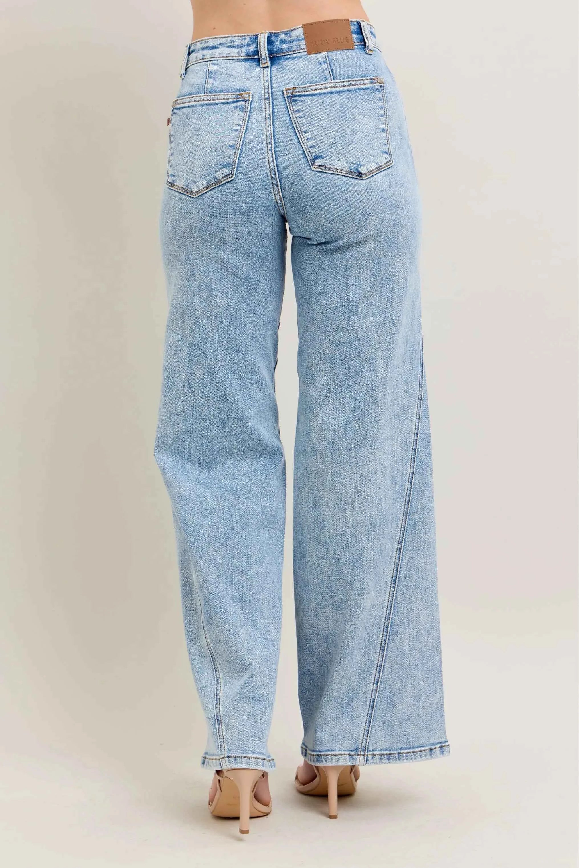 Judy Blue Full Size High Waist Wide Leg Jeans with Skewed Inseam Plus Size 390028b25a5742bc8e595daabf5b95de-Max-Origin