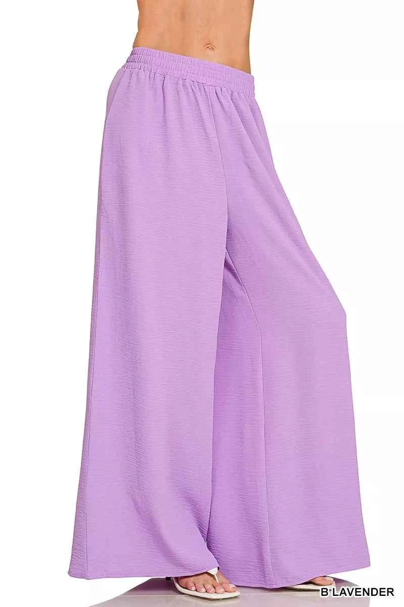 Zenana Woven Airflow Twisted Top & Wide Leg Pants Set 391e3d01e4ee447a883060628a477653-Max-Origin