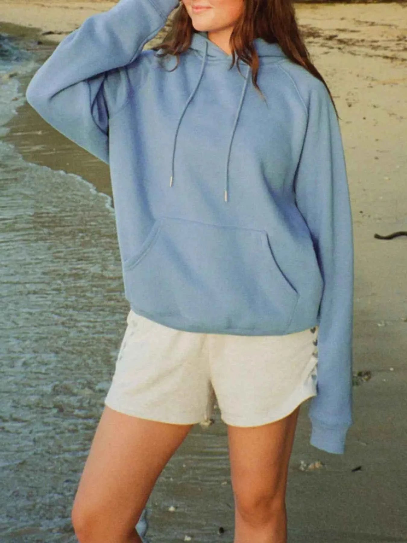 Sunrise Graphic Drawstring Hoodie Sky Blue 393fb285-7017-42c9-9a54-196a6f800121-Max-Origin