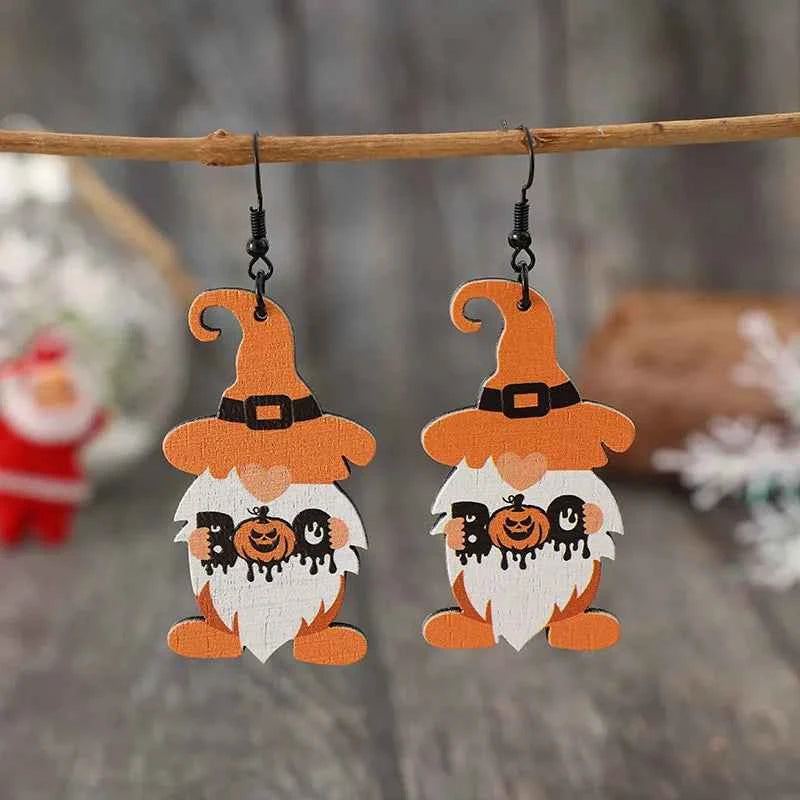 Wooden Dwarfs Pumpkin Dangle Earrings Tangerine One Size 398936be-70b1-4475-b361-9ae3dc89f5c0-Max