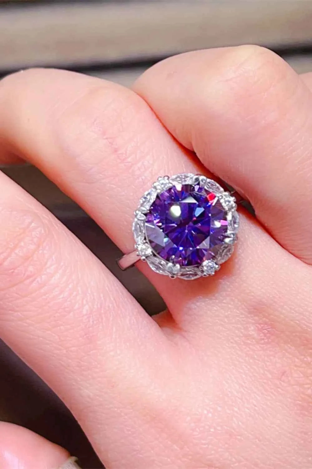 5 Carat Moissanite 925 Sterling Silver Ring 3990cf21-4342-445f-8252-1e3d67df531c-Max