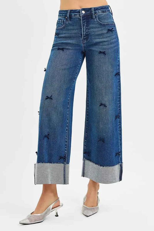 High Rise Crop Wide Leg Ribbon Detail Jeans 3993d585ef2e46a6b15dbf249c070d7c-Max-Origin