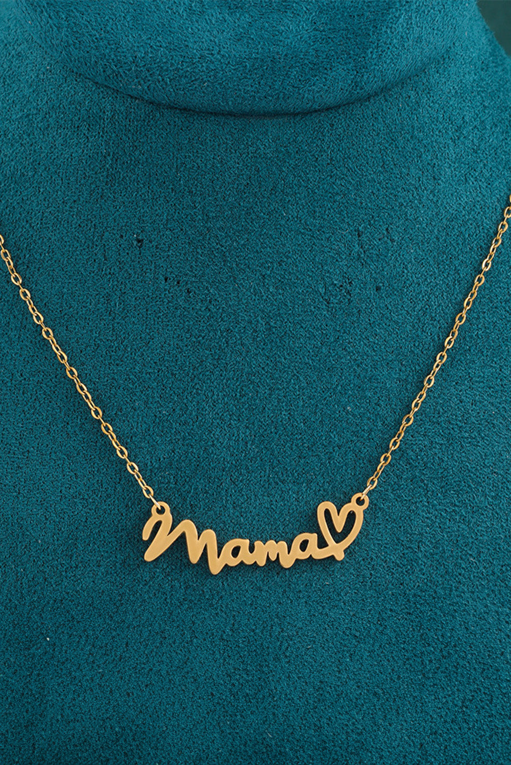 Gold Mama Letter Heart Pattern Necklace 399b1887d49584c1