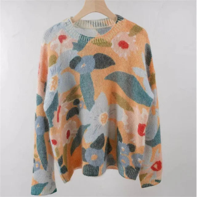 The Floral Jacquard Mohair Knit Sweater sweater 39FFB0D12A193E7BCA2838F242FE9191