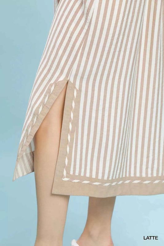 Coastal Stripe Midi Dress with Side Slit 39a8d654-6b76-458c-bc2e-0fcac42d8f4c-Max-Origin