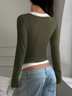 Slim Fit Long Sleeve Fake Two Piece T-Shirt 39af74de-8bd9-4455-ab18-85df508dc654-Max-Origin