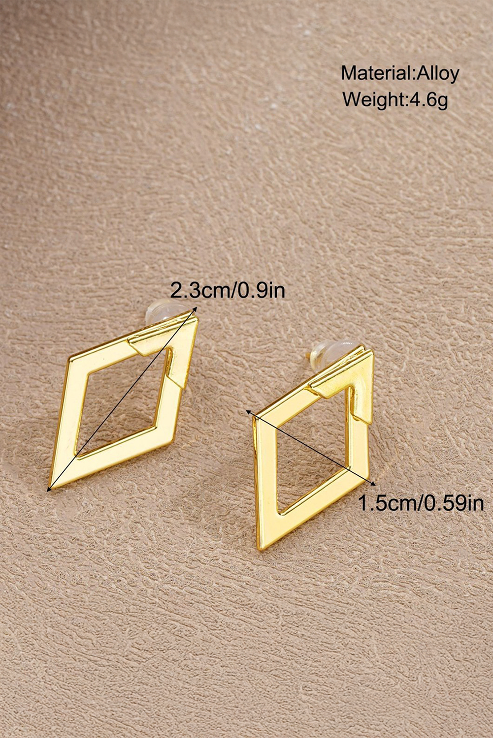 Gold Geometric Shape Stud Earrings 39c11ed7b0099c06