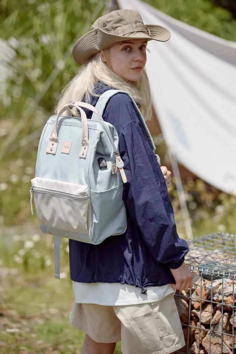 Himawari Water Resistant Canvas Backpack Bag with Side Pockets Cream Blue One Size 39cacf3b-750b-4c8d-83c1-bc782a7d14a8-Max