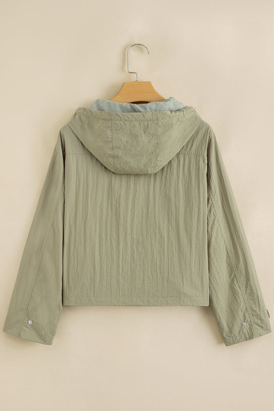 Laurel Green Zipped Pocket Cropped Hooded Utility Jacket 39caf0cb2b333eda_c03b692b-e352-4e62-965e-d6c8d5ef844c
