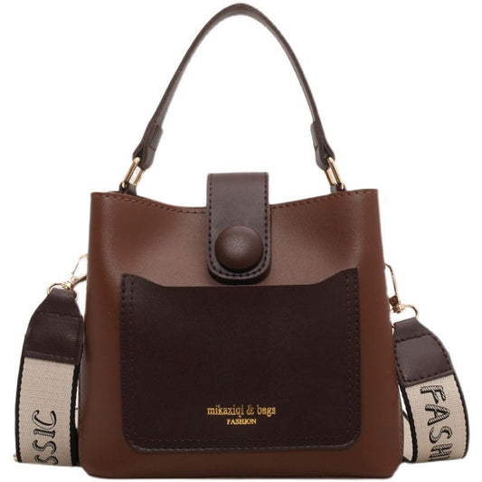 Wide-strap Crossbody Bag Chic Single-shoulder Bucket Bag 39e8f41f-6b06-465e-80b7-b01fc785c90e