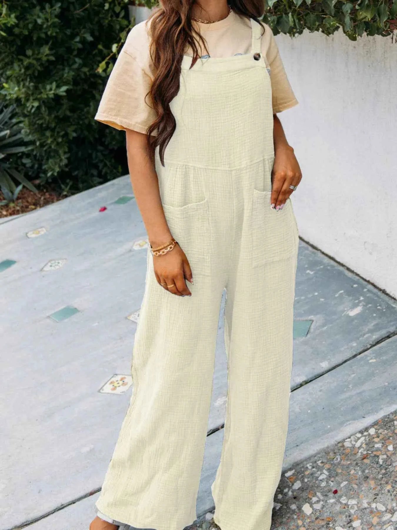 Full Size Casual Wide Leg Textured Overalls Plus Size Apricot 39ef79d293884bcf86a30be668a5214f-Max-Origin