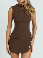 Mock Neck Sleeveless Mini Dress 3a06475e-aa09-484d-b715-b3637c7053f2-Max