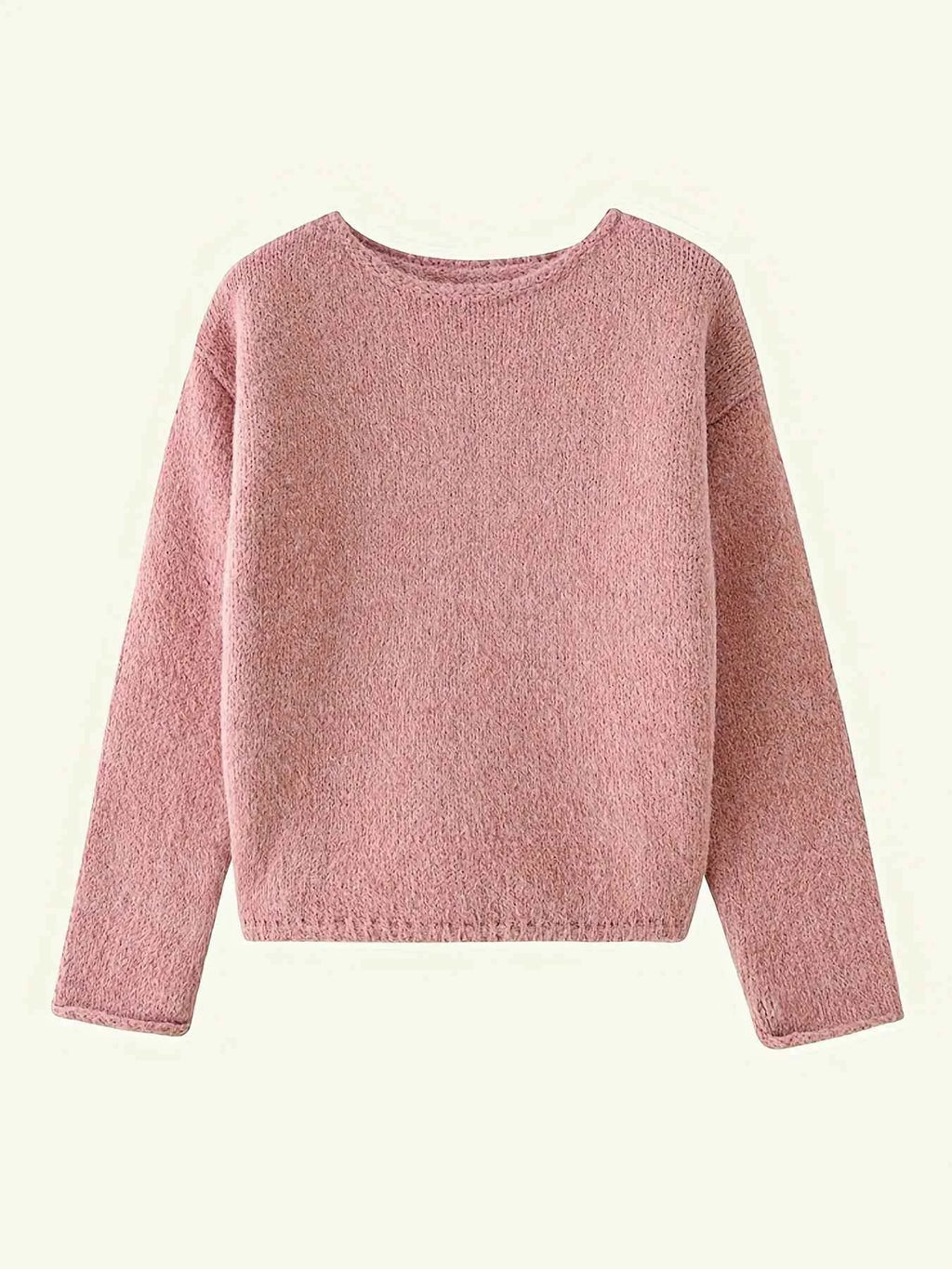 Oversized Round Neck Long Sleeve Sweater 3a09362a-452b-4b52-b5af-35bdfa8eabdf-Max-Origin