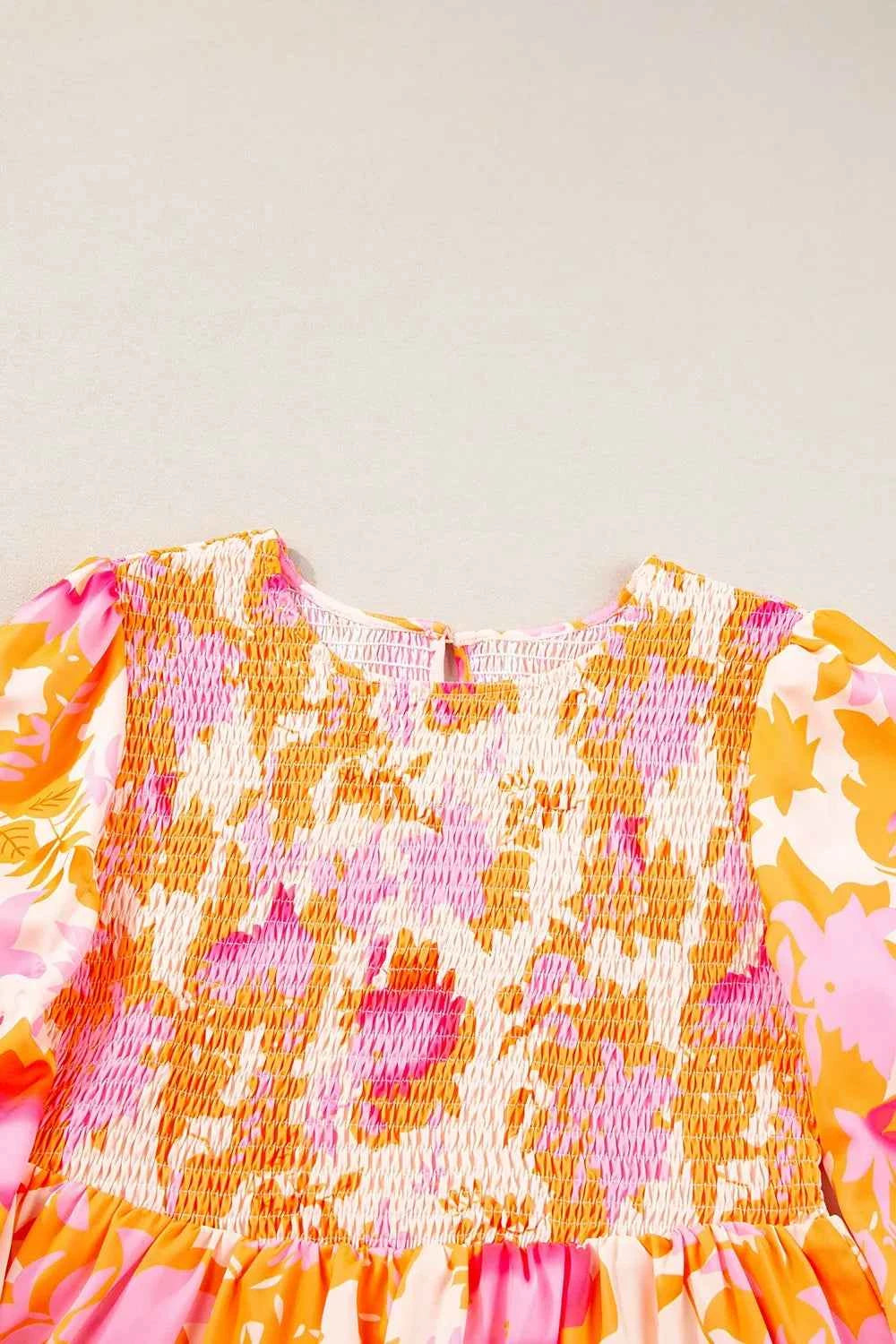 Frill Printed Long Sleeve Mini Dress 3a181f2e-5db2-4166-847c-4af805b8f89f-Max