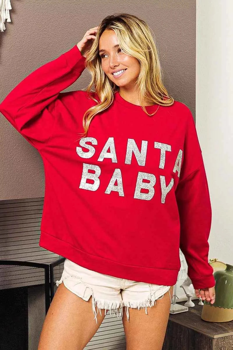 BiBi Santa Baby Lettering Christmas Sweatshirt 3a1e3da3bc5b42b6947f4bd52b757c32-Max-Origin