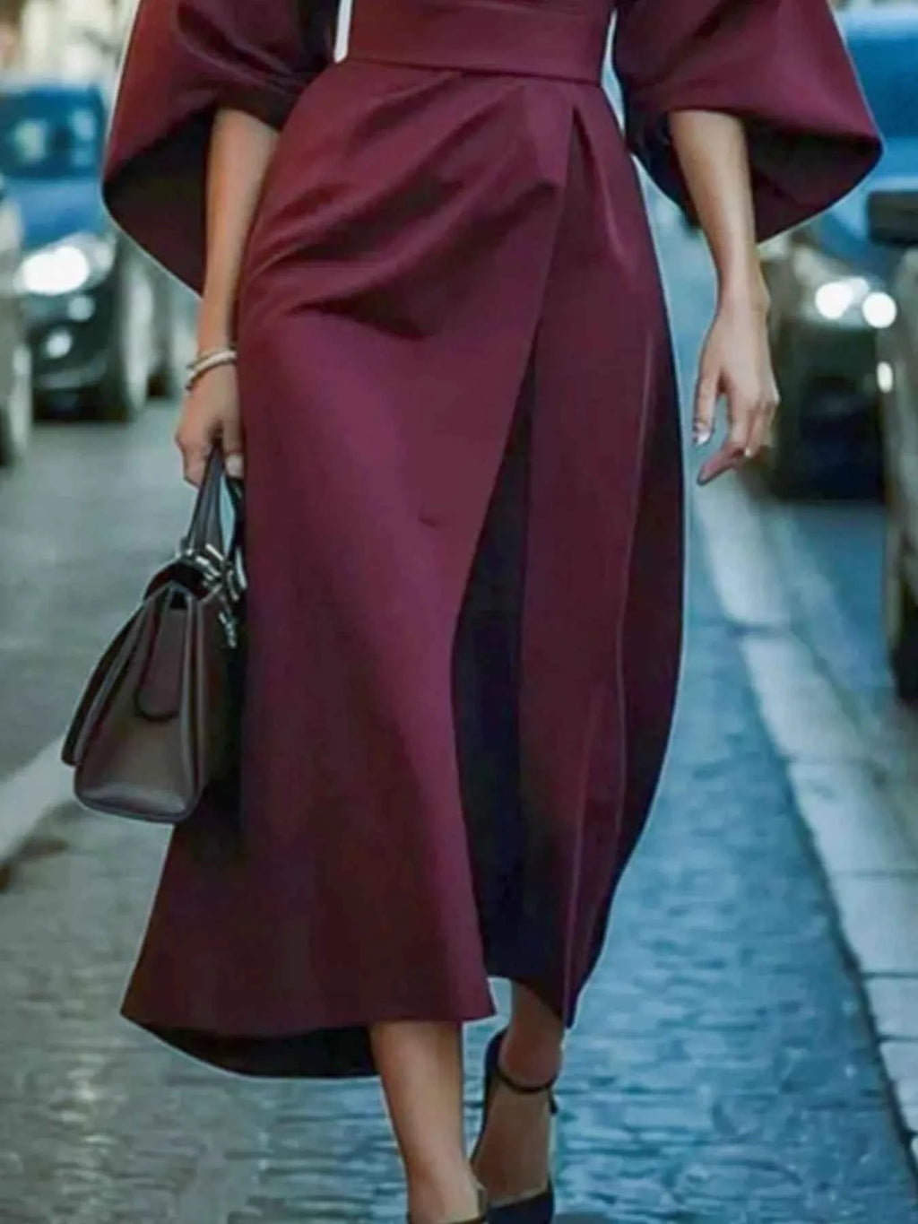 Round Neck 3/4 Sleeve Dress 3a1f67ca-fd65-4d53-8615-ee858db1aeca-Max-Origin