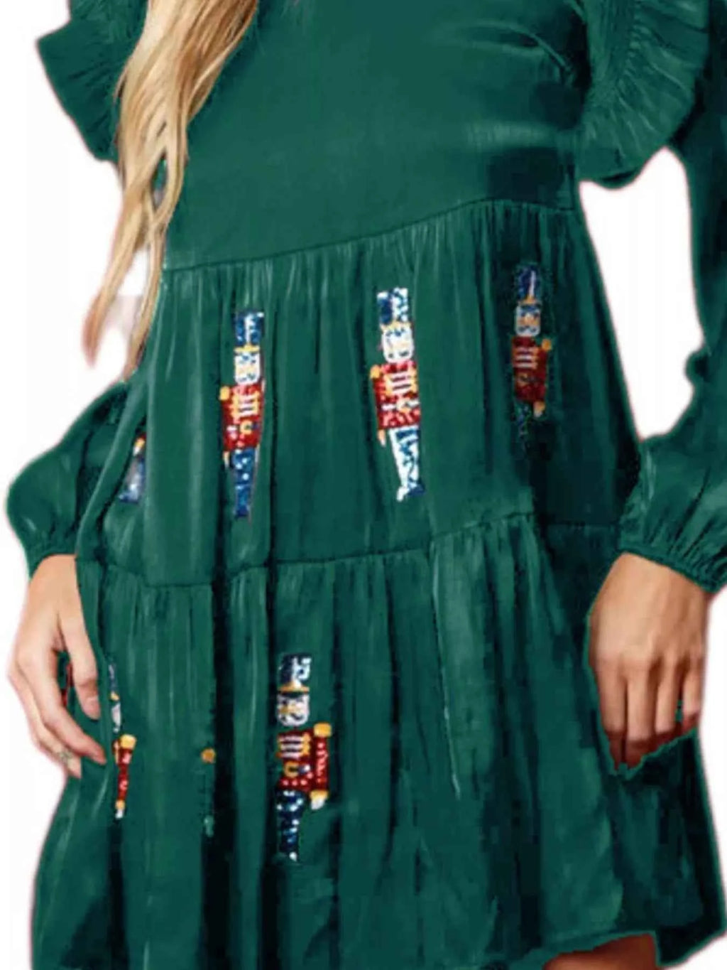 Christmas Ruffled Nutcracker Long Sleeve Dress 3a3f374b-9df7-4aef-a310-a6da67c98b19-Max-Origin