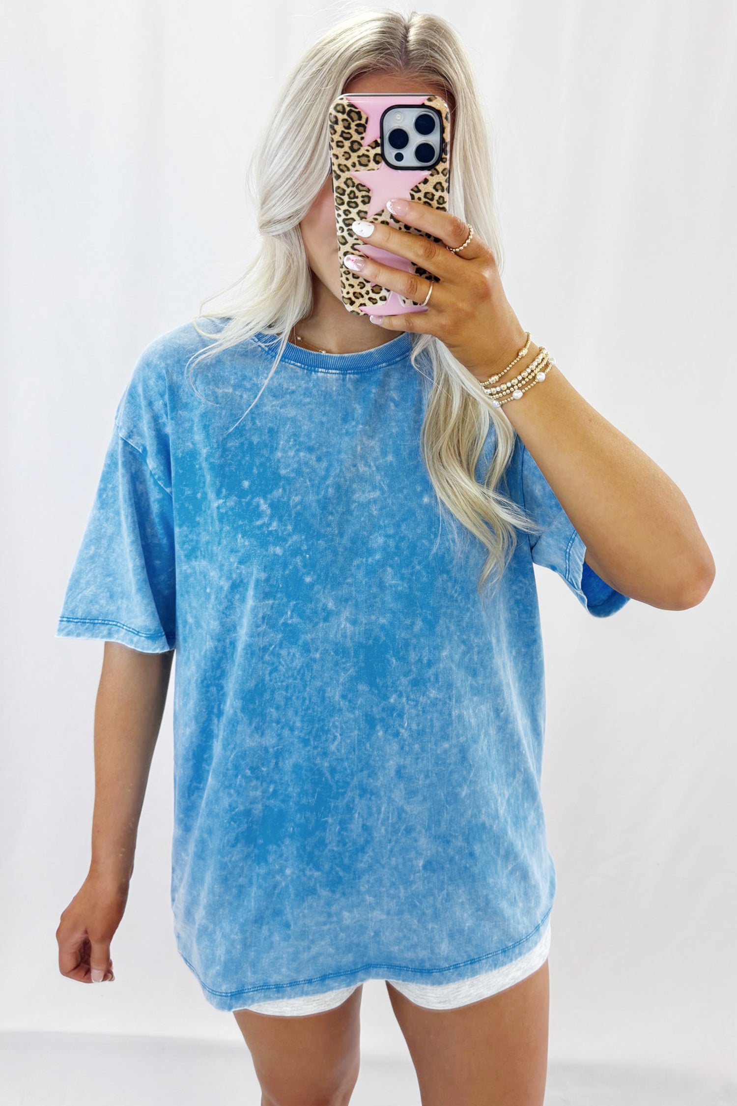 Blue Mineral Washed Oversized Tee 3a46c74534a8fd10