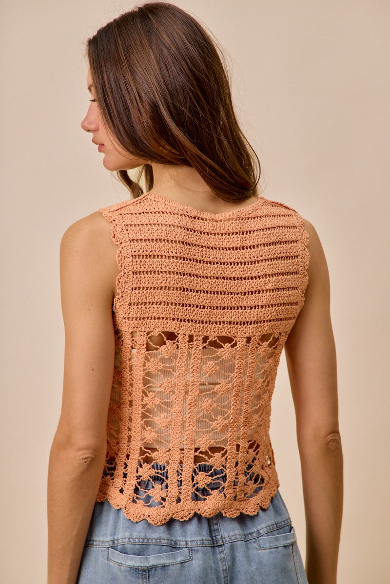 SO ME Crochet Knitted Lace Sweater Tank Top 3a51f37c8a0a4403856192e8fec2351e-Max