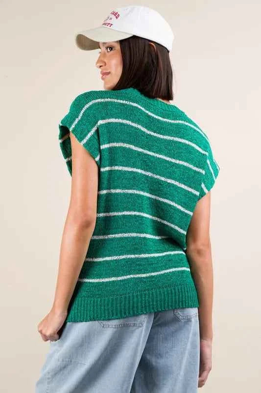 VERY J Striped Knit Sweater Vest Top 3a8b828eca5646c088ad5b94fdfbcb06-Max-Origin