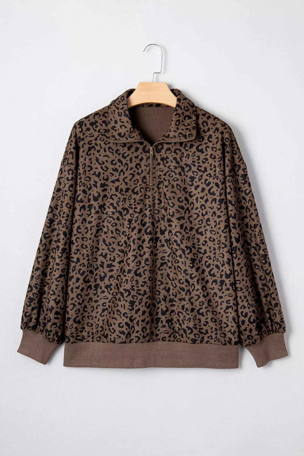 Leopard Print Quarter Zip Corduroy Sweatshirt 3abdd348abd345e59f24ecaadb9619d8-Max-Origin