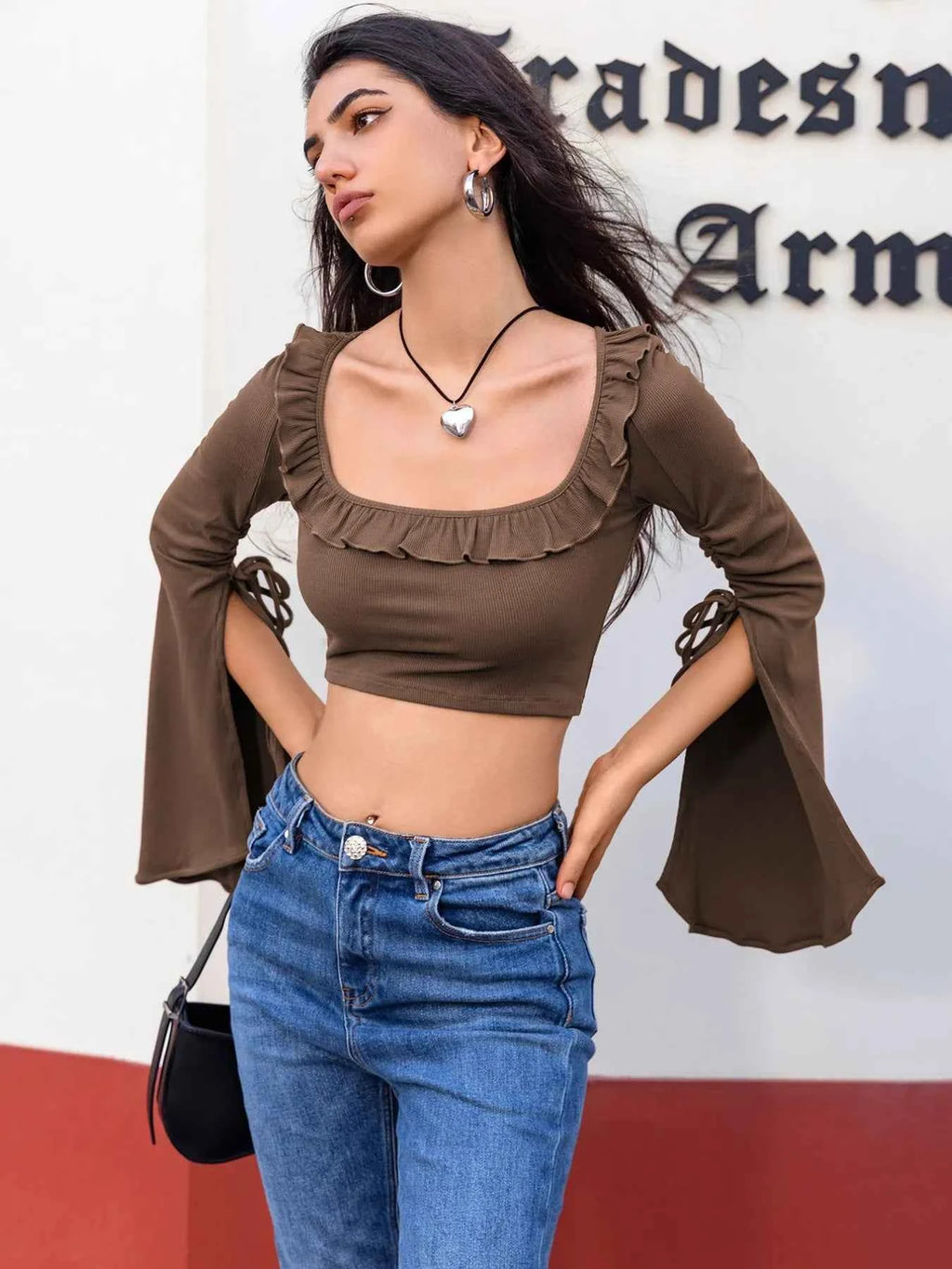Ruffled Square Neck Long Sleeve Top 3af9b0dc-27f1-4c85-8808-03acbe9b3d01-Max-Origin