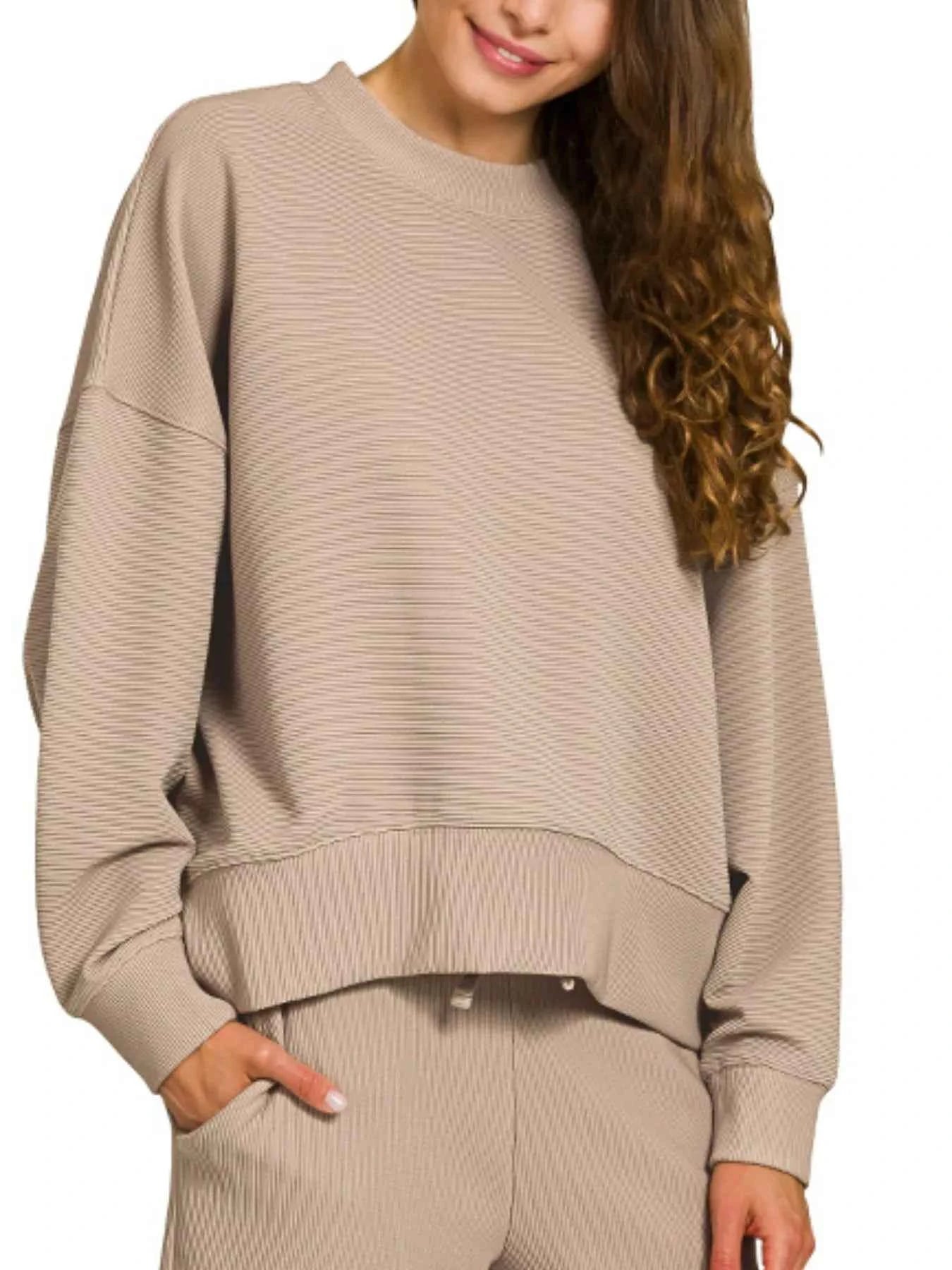 Zenana Ribbed Round Neck Pullover and Drawstring Pants Set 3afa9ec8-27e5-49ee-a67f-ca696639650e-Max-Origin