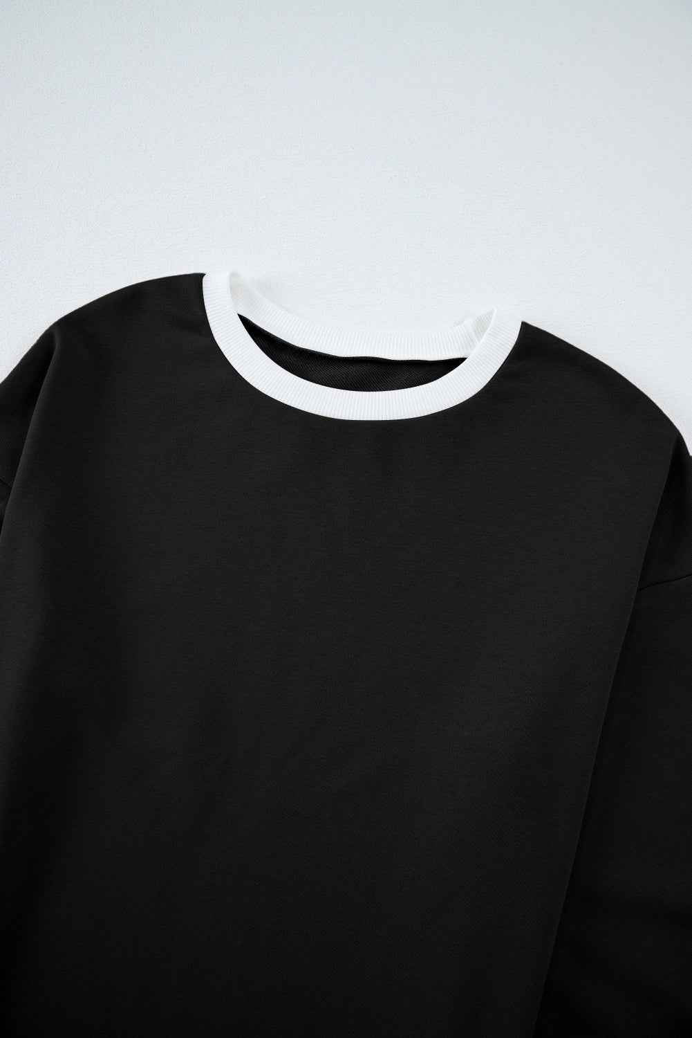 Mineral Red Varsity Stripe Patchwork Puff Sleeve Pullover Drawstring Wide Leg Pant Set 3b0424077135837d