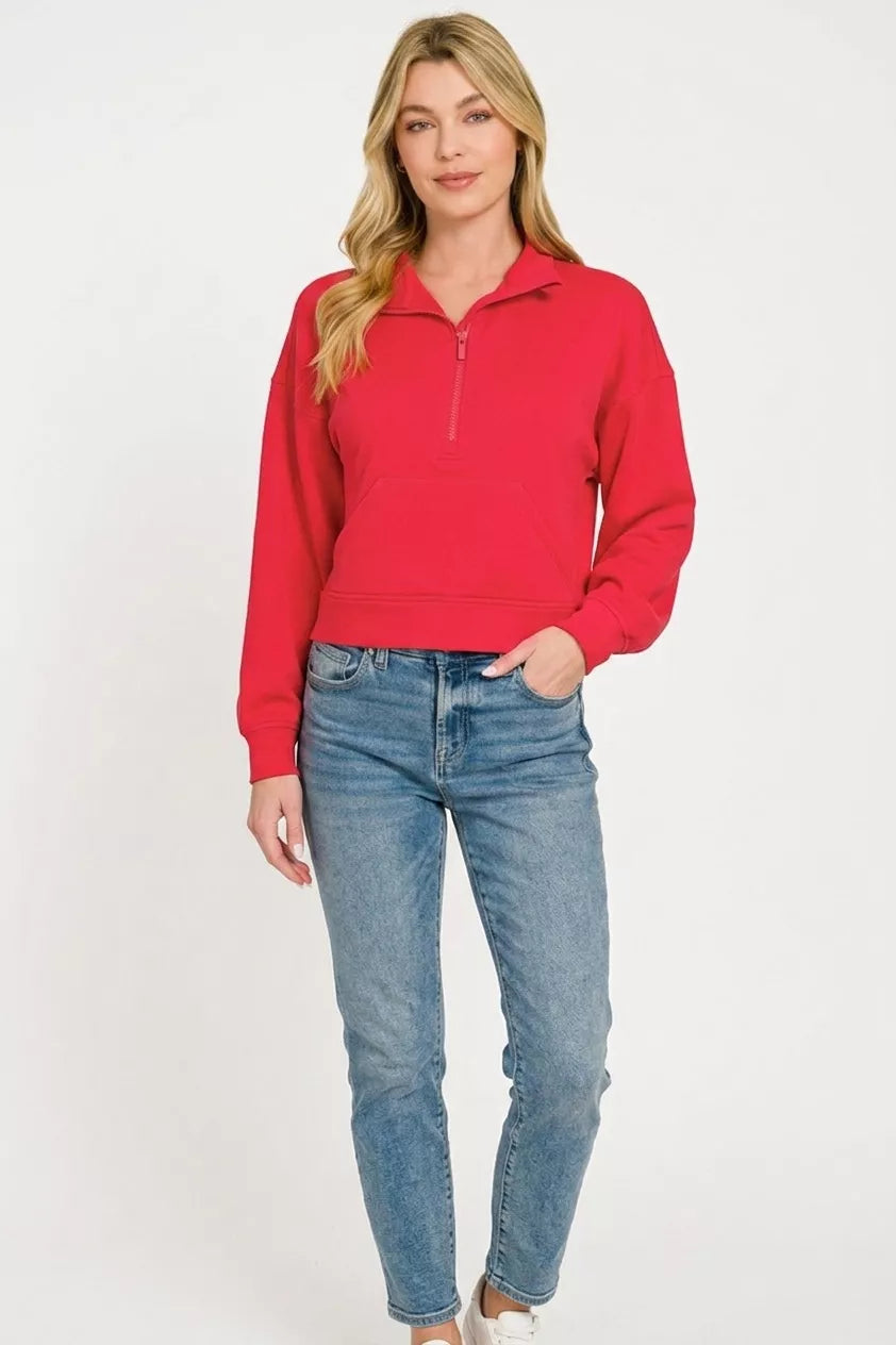 Scuba Half Zip Pullover With Kangaroo Pockets 3b1a6dcd-7ef6-4386-a77c-34d62a901720-Max-Origin