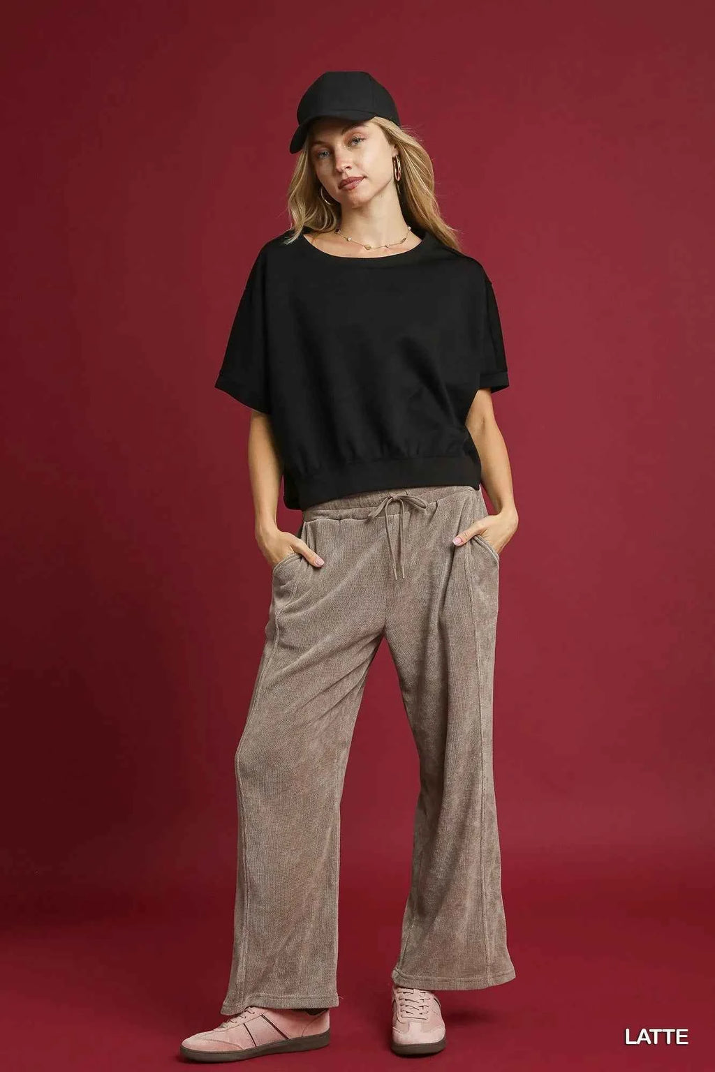 Umgee Drawstring Wide Leg Pants LATTE 3b1ced3f-6b40-45b9-a825-53e0f1da2365-Max-Origin