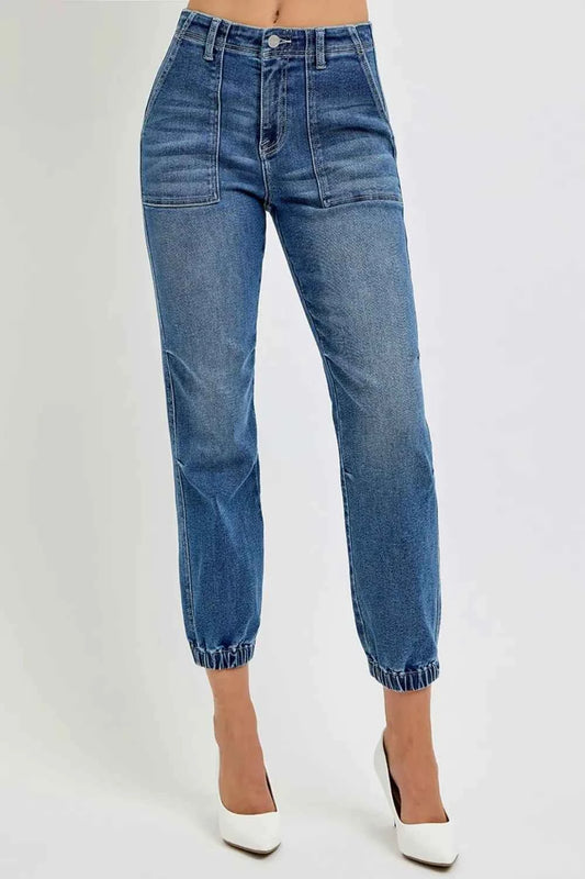 RISEN Full Size High Rise Ankle Jogger Jeans Medium 3b201170-6aed-4591-b69d-0cc2956ce96d-Max