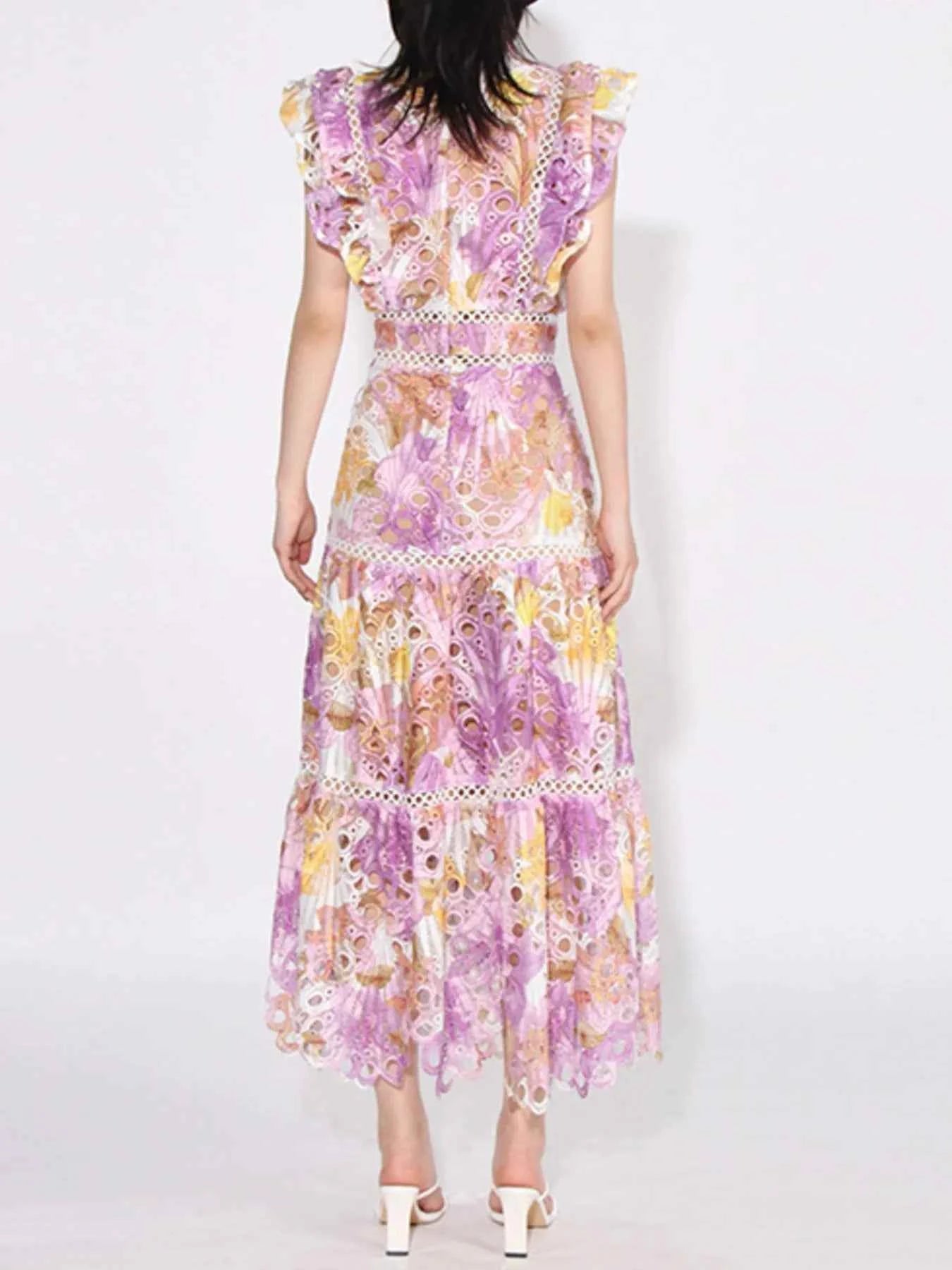 Ruffled Hollow Out Tiered Midi Dress 3b236c44-1516-41ea-a559-39f77e26a766-Max-Origin