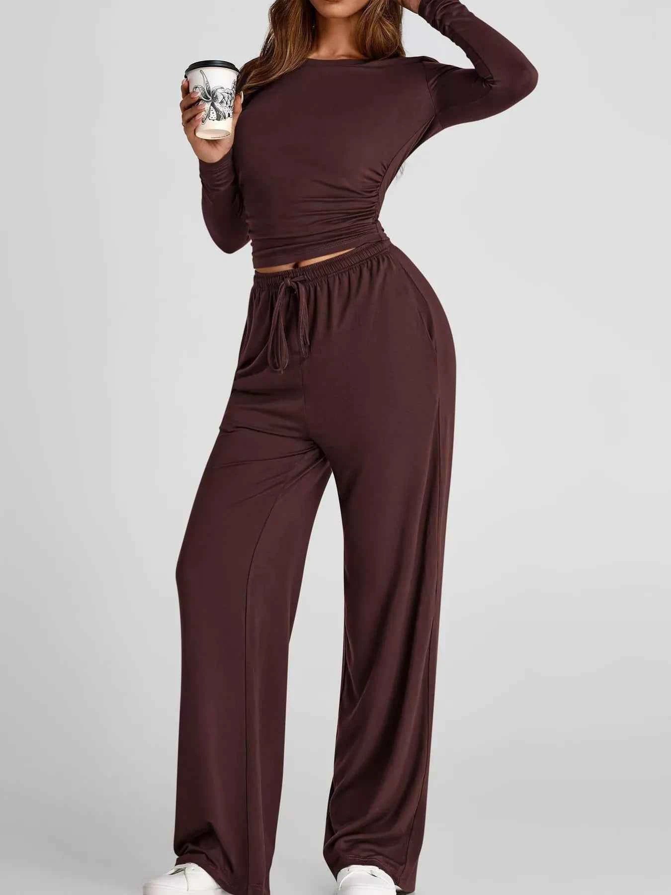 Round Neck Long Sleeve Top and Pants Set 3b55a9d3-32f8-47cd-88ba-57e3bbc1da27-Max-Origin