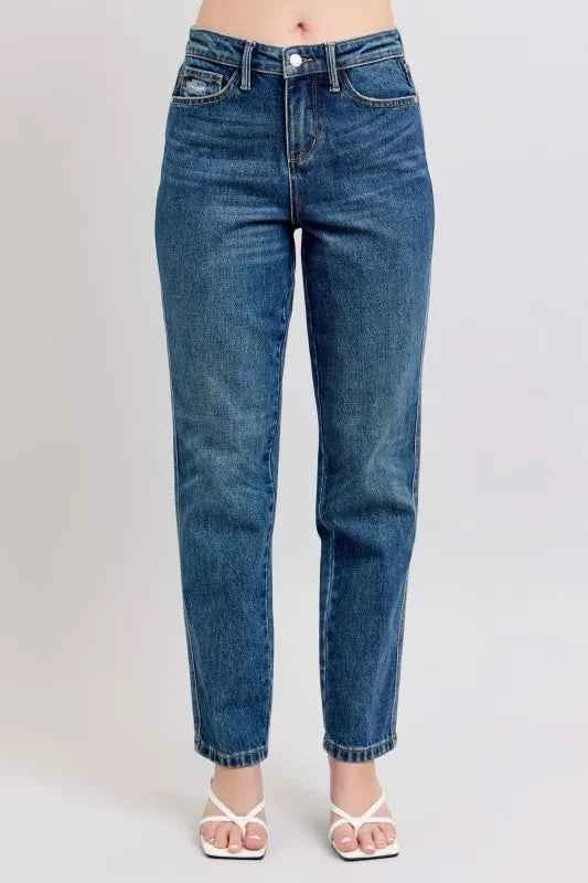 Judy Blue Full Size High Waisted Rigid Magic Non-destroy Straight Leg Jeans Plus Size Dark 3b7c8f09-d449-4b71-a8ce-86f4a811cfe4-Max-Origin