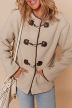 Apricot Toggle Button Teddy Coat 3bdca6078930a2b3