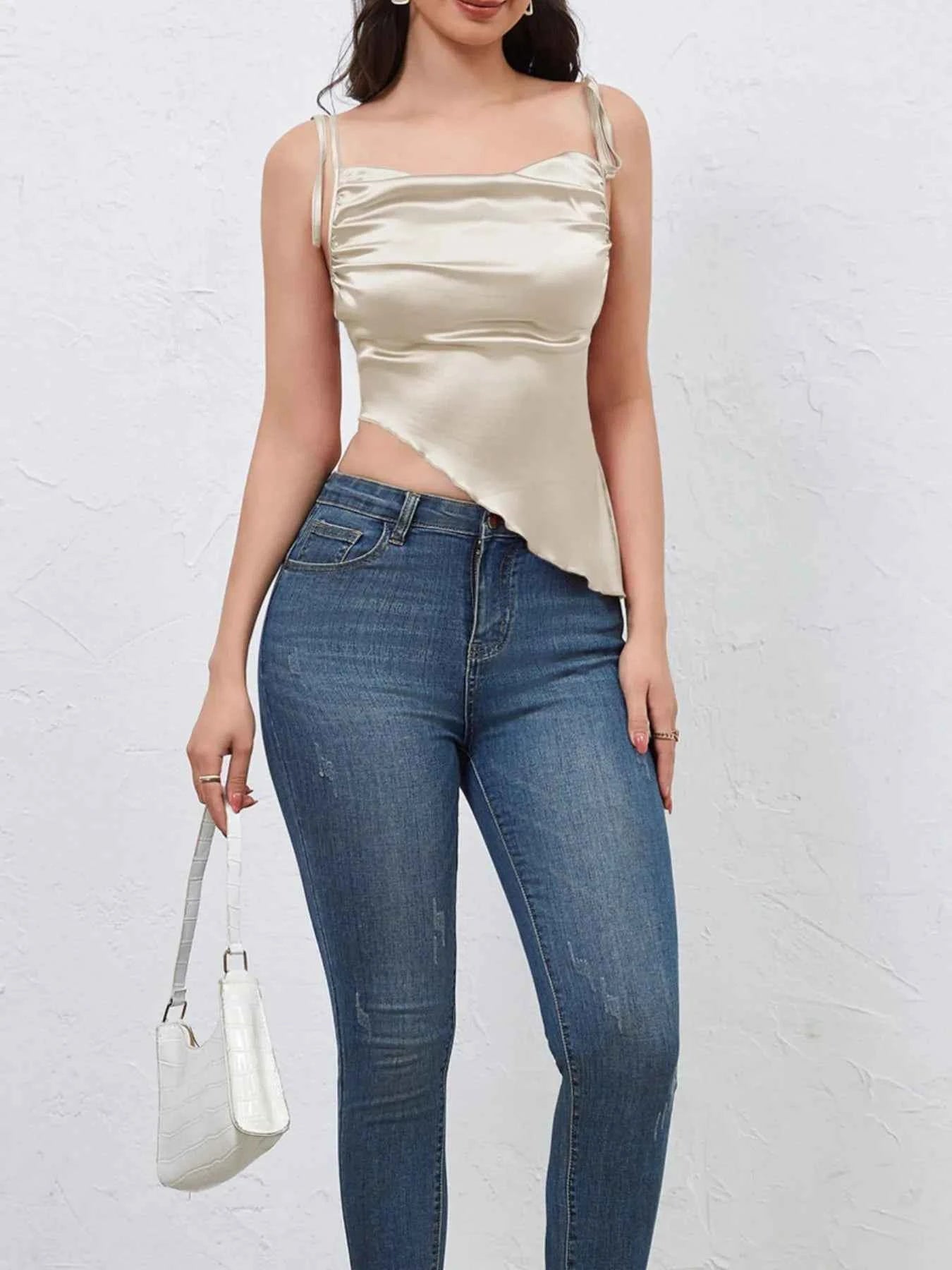 Asymmetrical Tie Shoulder Cami 3bec9489-b6b3-4fd8-be63-104e5f0dbbb3-Max-Origin