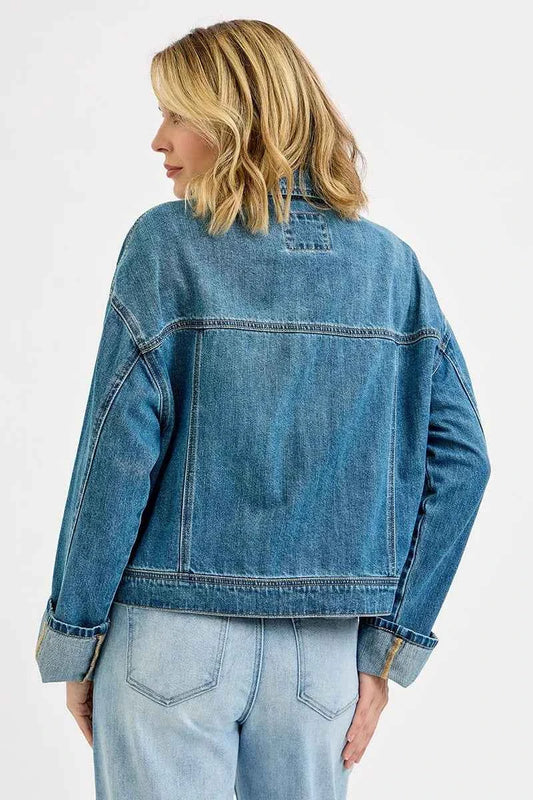 RISEN Oversized Cargo Pocket Denim Jacket with Cuffed Sleeves 3bf23606dfe14992919c42847f2e79a4-Max-Origin