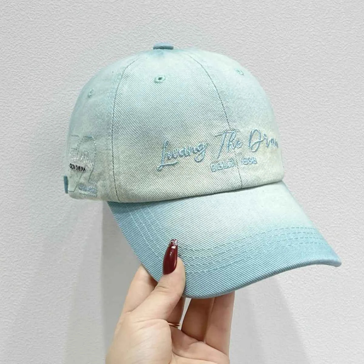 Embroidered Adjustable Cotton Baseball Cap Tiffany Blue One Size 3bf5798e-abc4-4964-b978-1bedd44d889f-Max-Origin