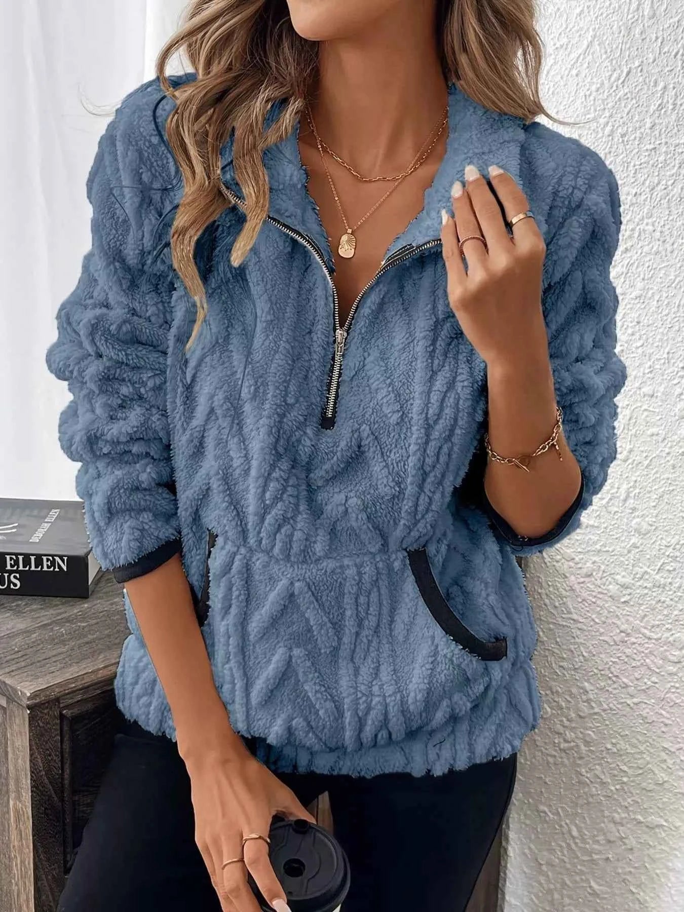 Full Size Half Zip Kangaroo Pocket Sweatshirt Plus Size 3c06a110-867d-4eaf-ae7a-3e307388a596-Max-Origin