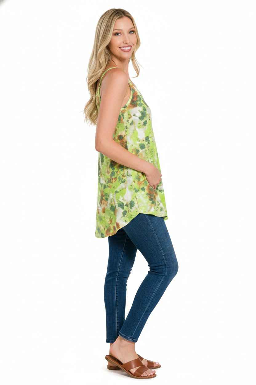 Zenana Tie Dye Front & Back Reversible Spaghetti Cami 3c07ef72-874a-4595-8b11-a9272f0d1b5d-Max