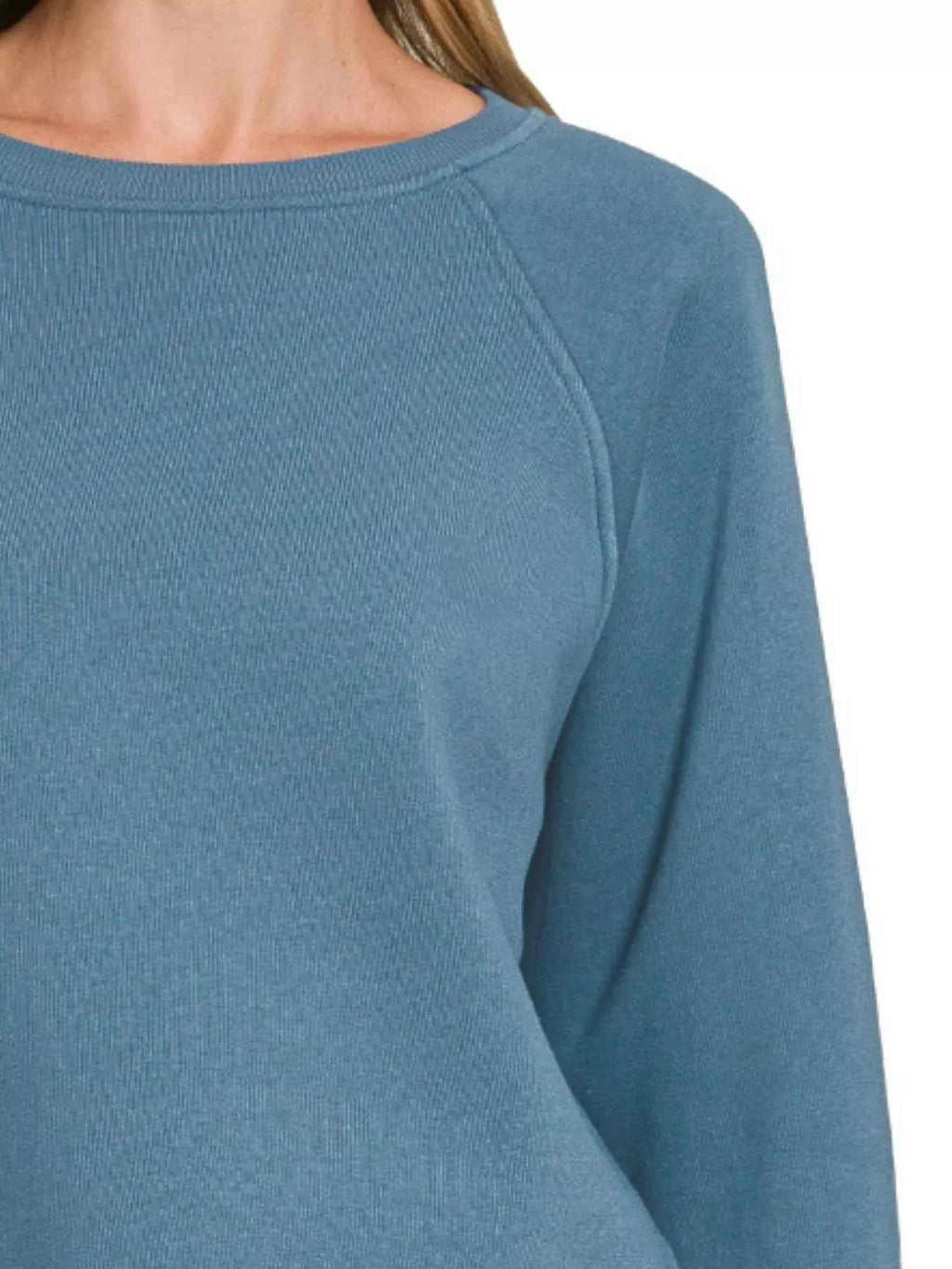 Zenana Fleece Raglan Round-Neck Sweatshirt 3c14e365-06e3-4f68-b4bb-df962398ac5f-Max-Origin