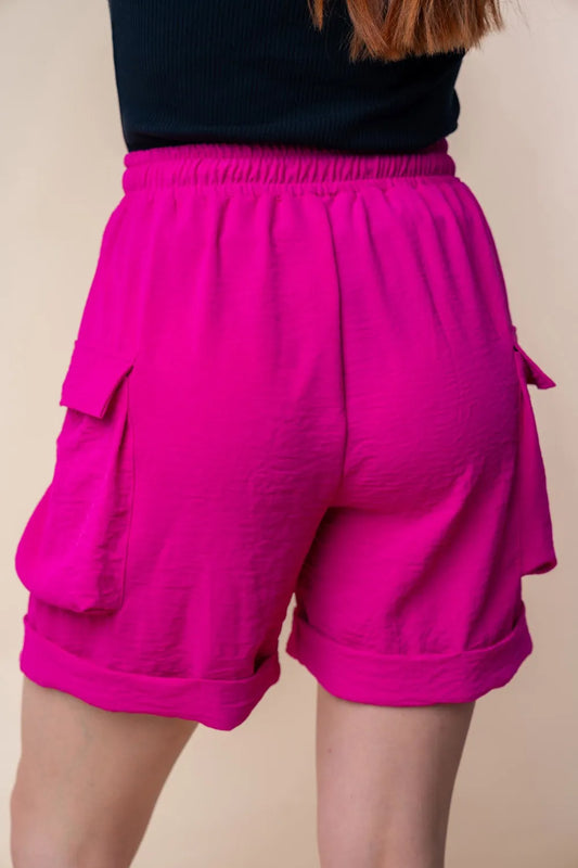 White Birch High Waisted Drawstring Knit Cargo Shorts 3c1dfc91-16aa-48d6-9203-87f72e4e0e7e-Max