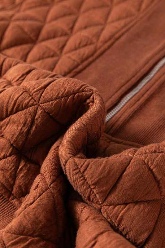 Yavita Half Zipped Loose Sweatshirt 3c2d8605-26a4-4f18-a1a9-c5f163d8e96d