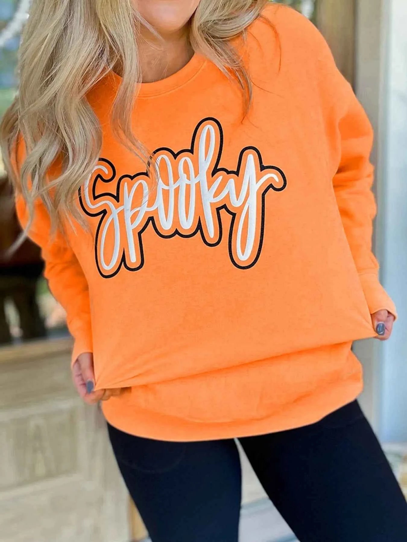 Spooky Round Neck Long Sleeve Sweatshirt 3c645f53732048c5b34d59f3990369d0-Max-Origin