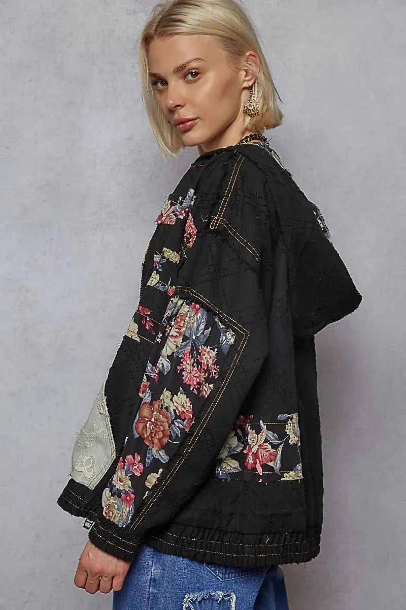 POL Zip Up Floral and Lace Patch Washed Jacket 3c68c2cd-e4fc-496a-921f-d48c468a3dcc-Max-Origin